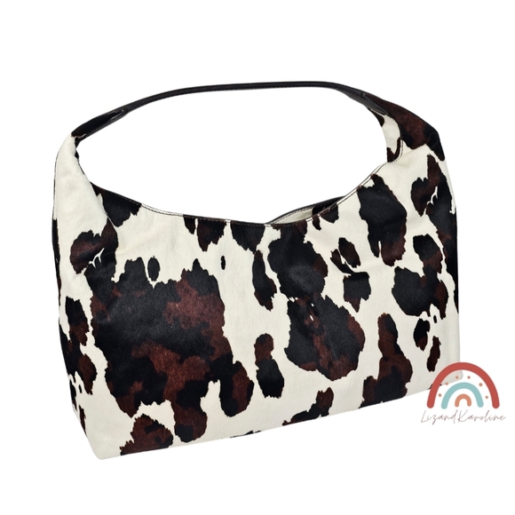 New! Madewell The Mylie Shoulder Bag in Leather Calf Hair Cow Print - Picture 5 of 16
